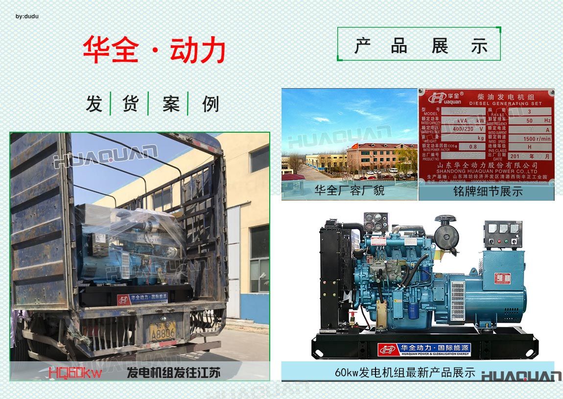 江蘇客戶(hù)在華全采購(gòu)的60kw發(fā)電機(jī)組于6月3日出廠
