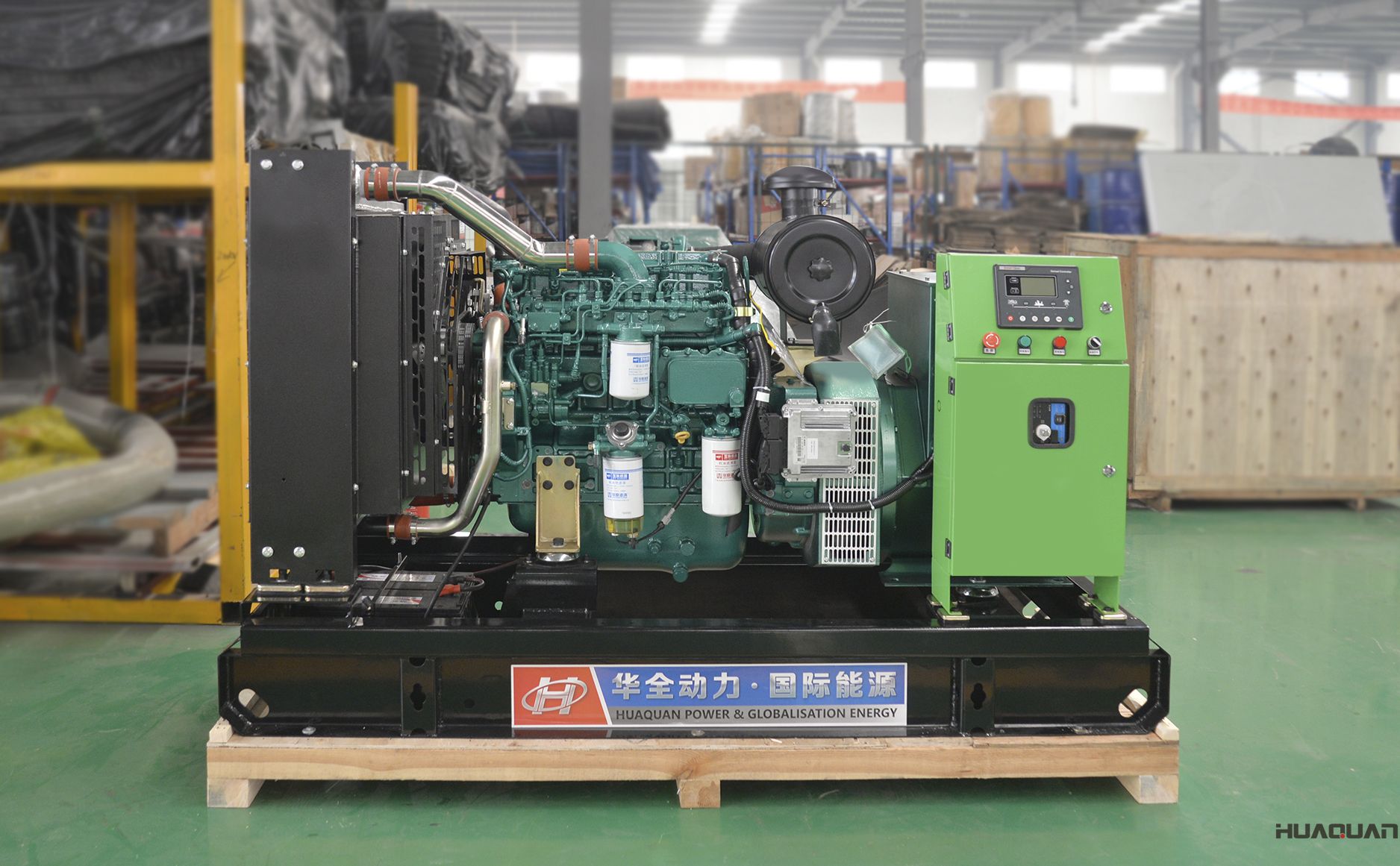 2018年4月2日華全動力100kw標(biāo)配柴油發(fā)電機(jī)組發(fā)往河北省