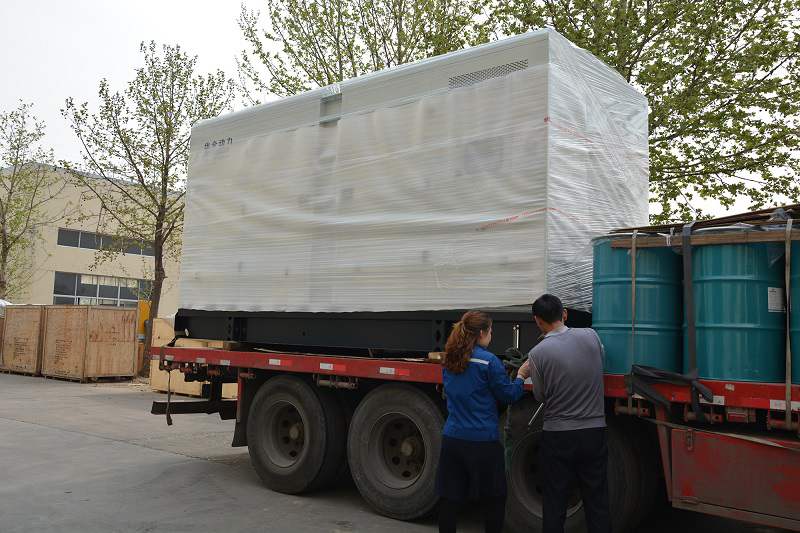 3月11日，一臺(tái)50kw靜音箱燃?xì)獍l(fā)電機(jī)組從華全動(dòng)力成功發(fā)往青海省