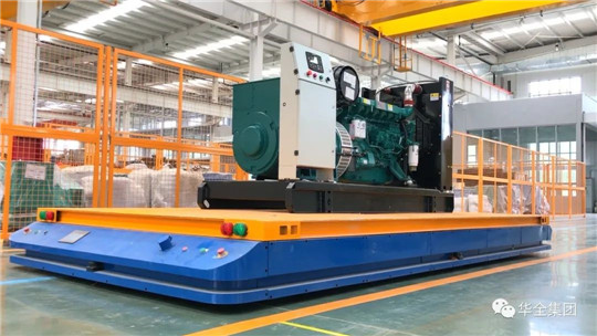 華全動力自主研發(fā)的首臺智能重載AGV運輸車